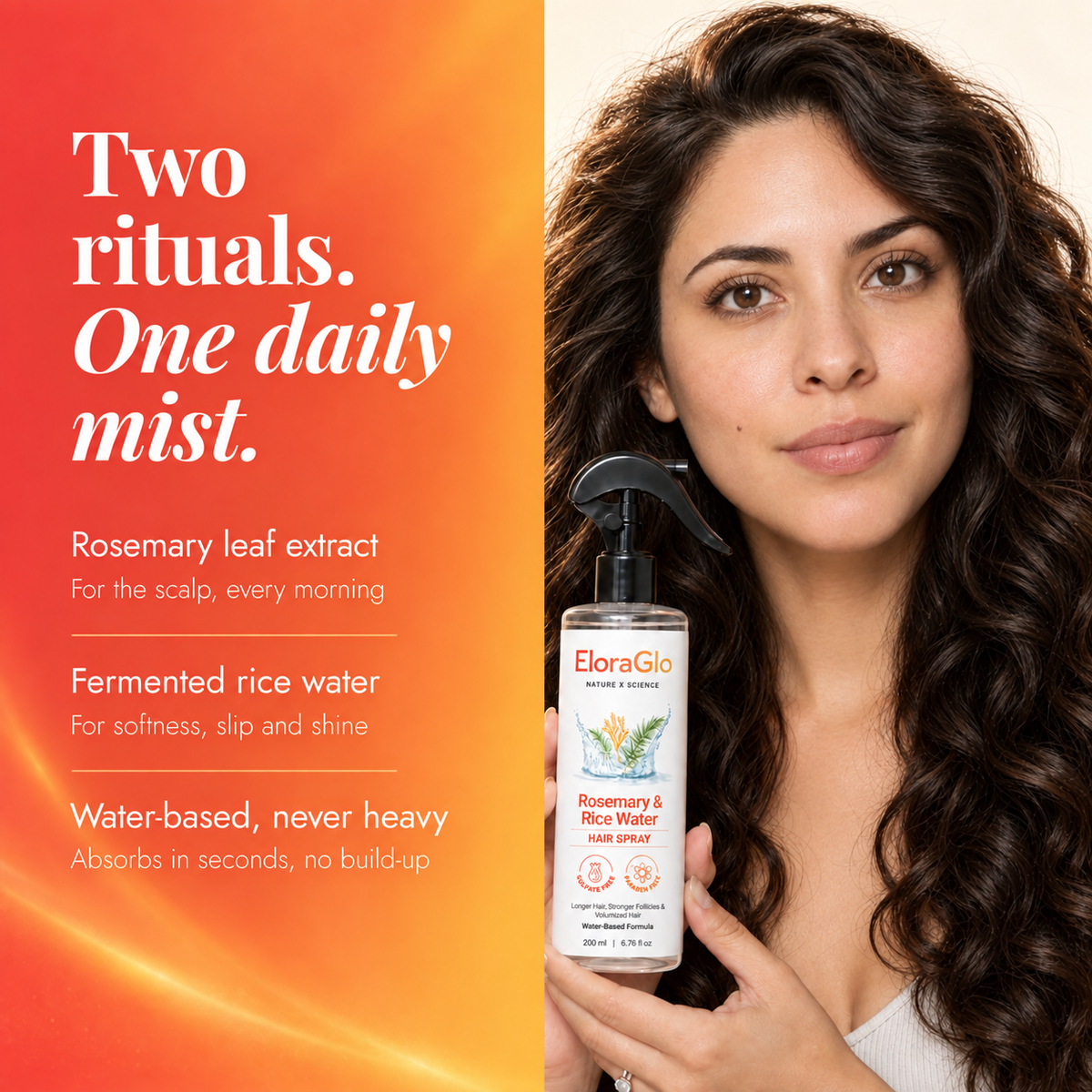 Rosemary & Rice Water Hair Spray